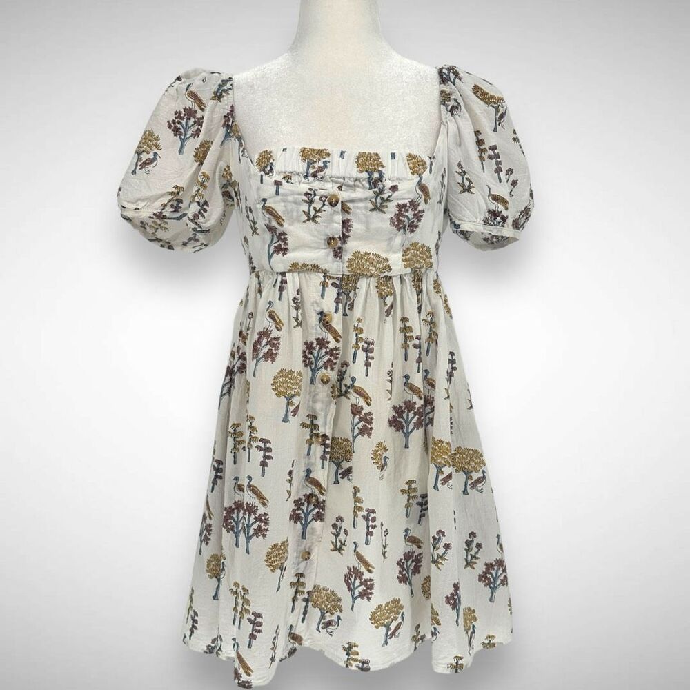Ciao Lucia Diana Meadow Block Floral Print Mini Dress Size Small Cottage Boho - Picture 2 of 10